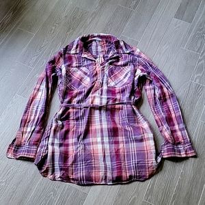 Liz Lange Maternity for Target Plaid Shirt in Medium